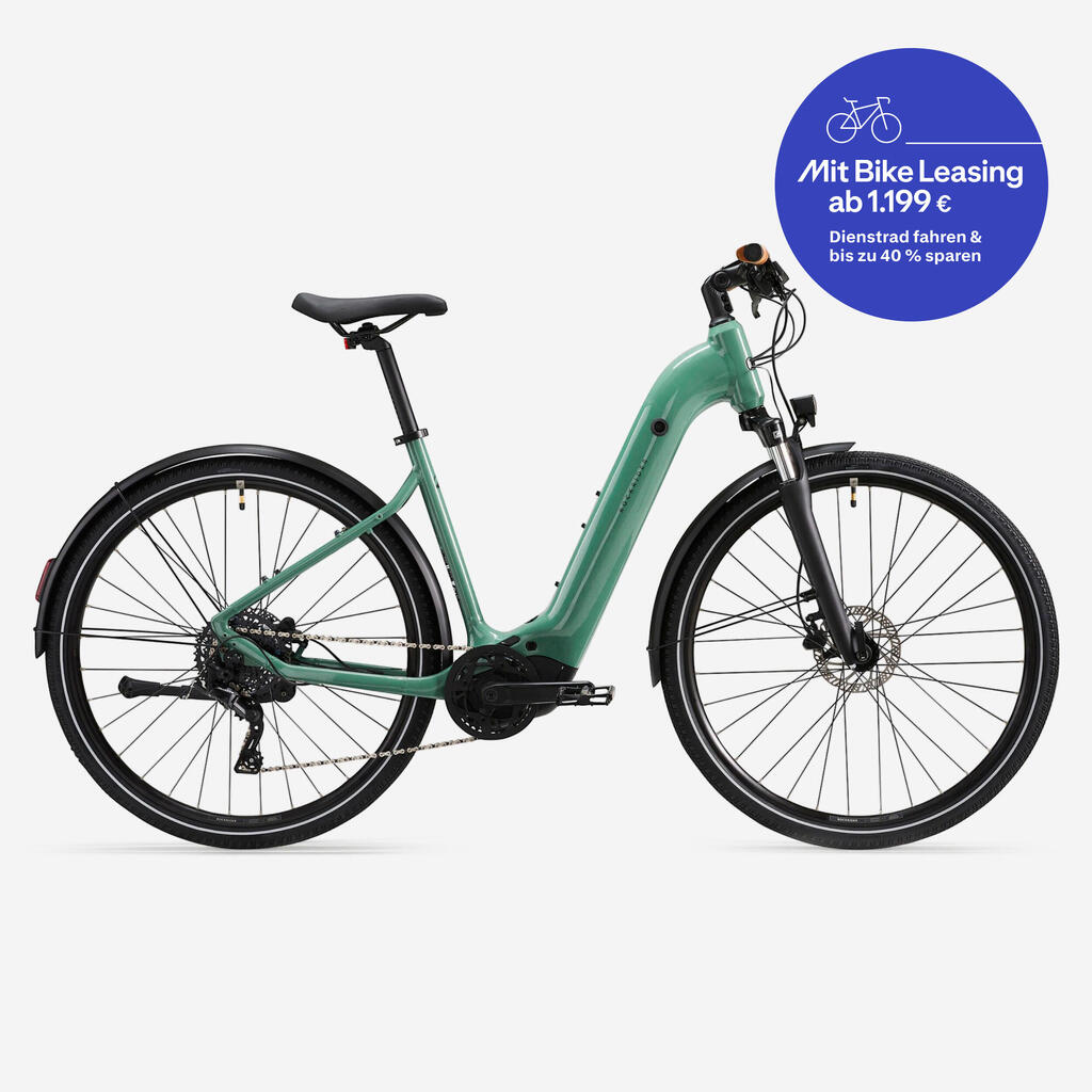 Electric hybrid bike with central motor and low frame E-ACTV 500 lavender